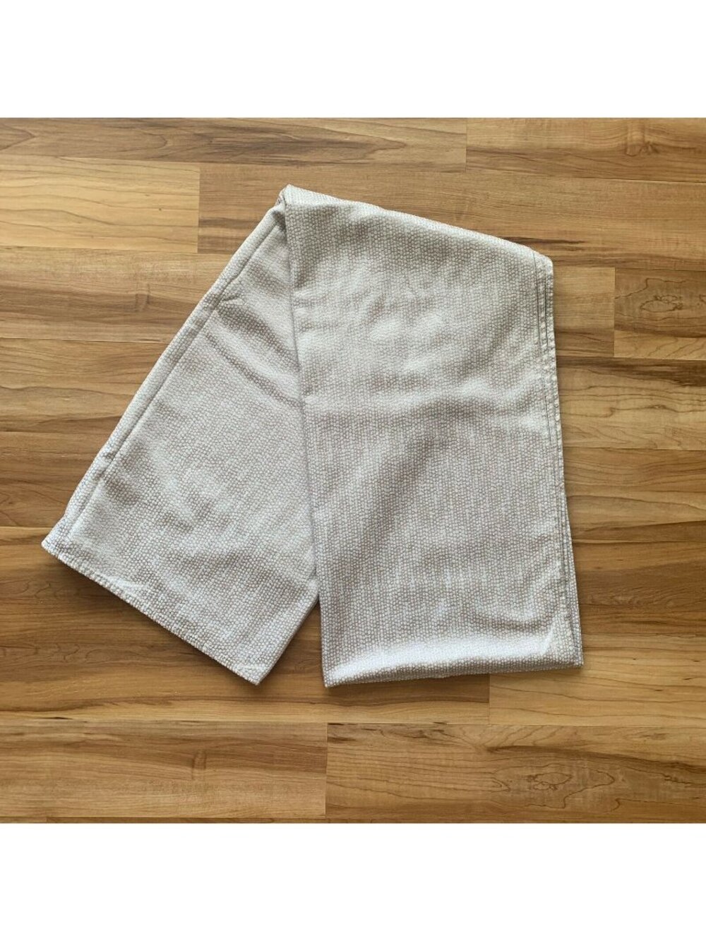 Tablecloth Tan and White Fabric Large Rectangle 54” By 100” Dining Kitchen